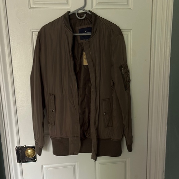 American Eagle Satin Bomber Jacket - Picture 1 of 3